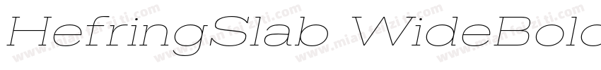 HefringSlab WideBold字体转换